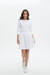 MM MINI PLEATS - WHITE. from Mia Mod
