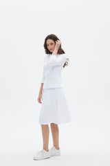 MM MINI PLEATS - WHITE. from Mia Mod