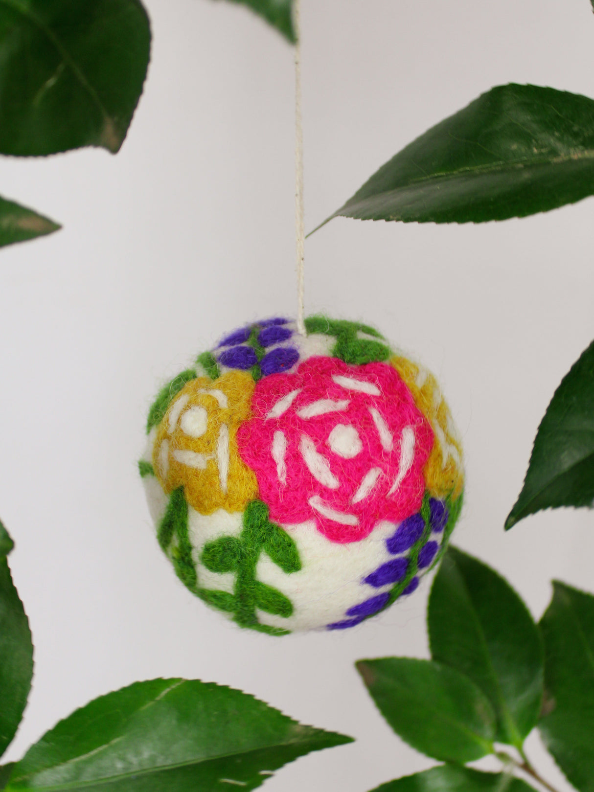 Hand Felted Wool Ball Ornament  - Bouquet from Ash & Rose