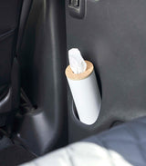 Round Tissue Case - Steel + Wood from Yamazaki Home