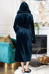 Hooded Plush Bathrobes for Women From Lotus Linen