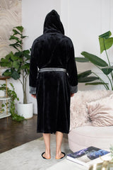 Hooded Plush Bathrobe for Men From Lotus Linen