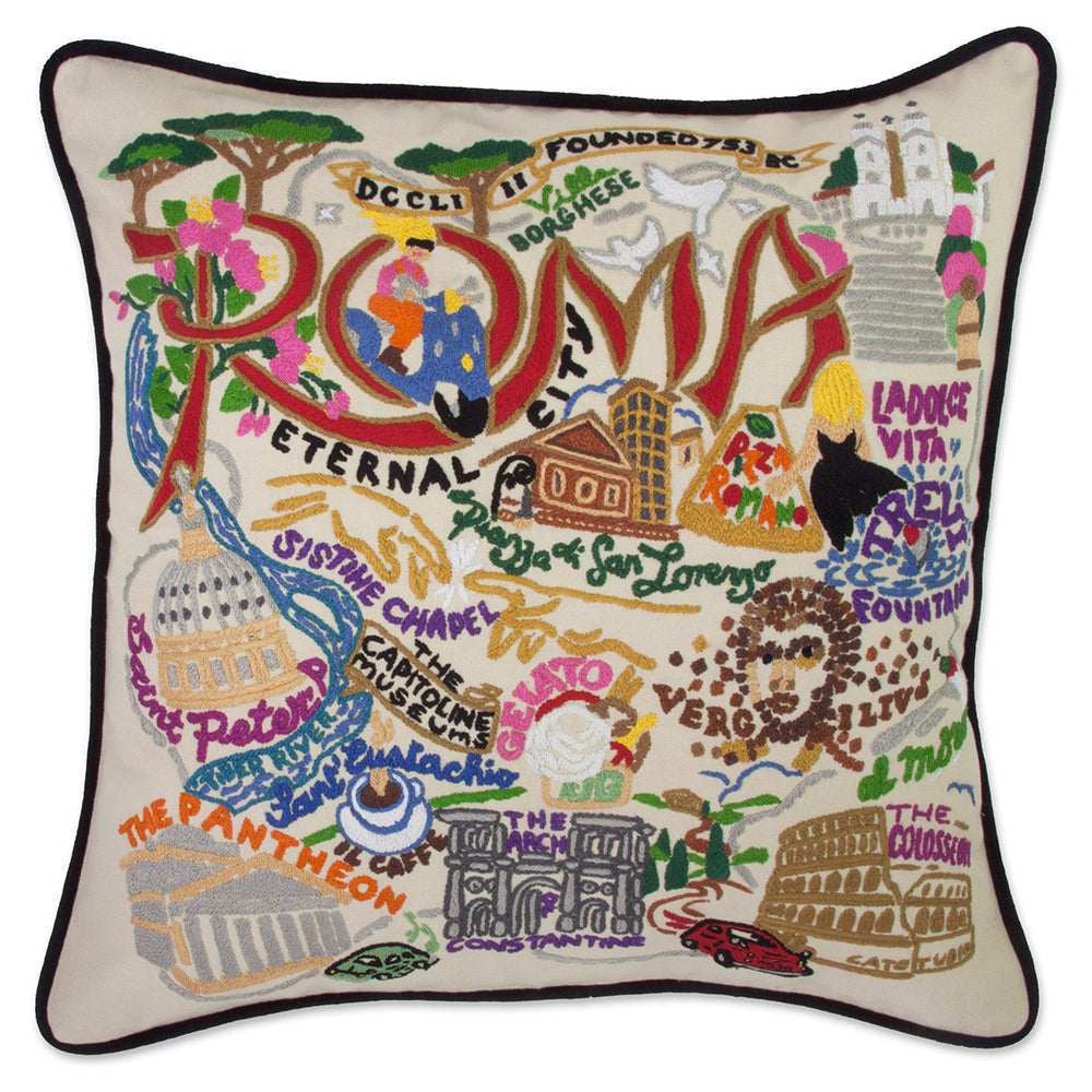 Roma Hand-Embroidered Pillow from Quirks!