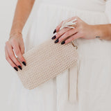 Rome Raffia Clutch Card Holder Wristlet from Pretty Simple