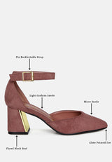Rory Metallic Sling Detail Block Heel Sandals from London Rag International