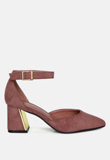 Rory Metallic Sling Detail Block Heel Sandals from London Rag International