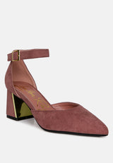 Rory Metallic Sling Detail Block Heel Sandals from London Rag International