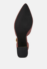 Rory Metallic Sling Detail Block Heel Sandals from London Rag International