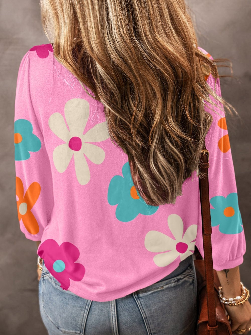 70s Style Floral Print T-Shirt from MsDressly