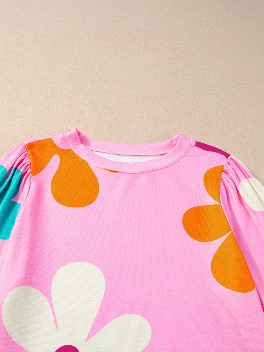 70s Style Floral Print T-Shirt from MsDressly