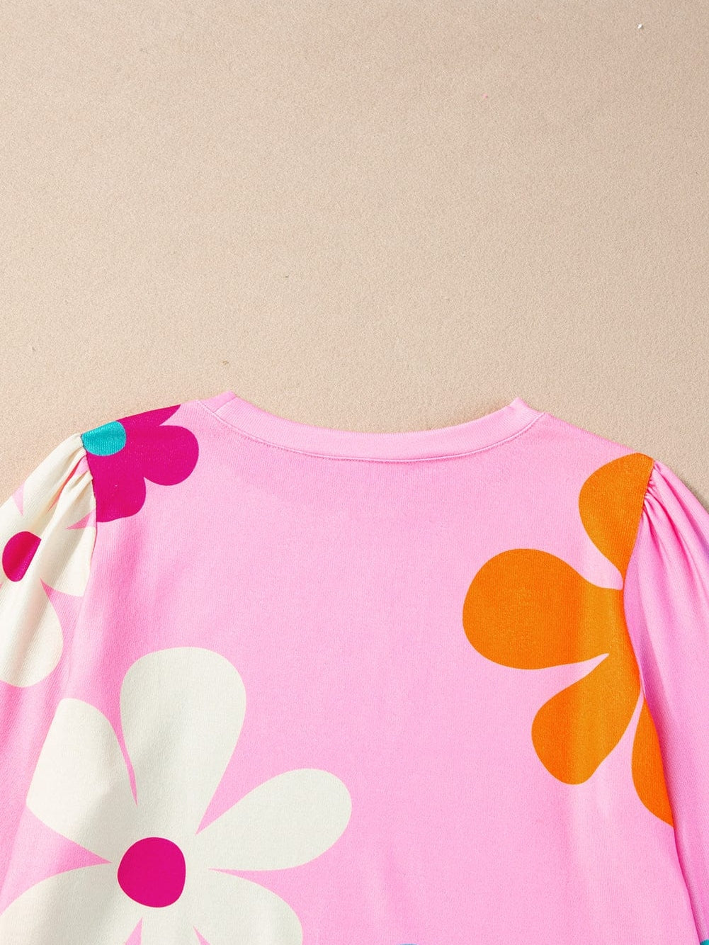 70s Style Floral Print T-Shirt from MsDressly