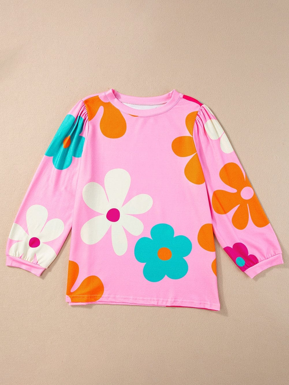 70s Style Floral Print T-Shirt from MsDressly