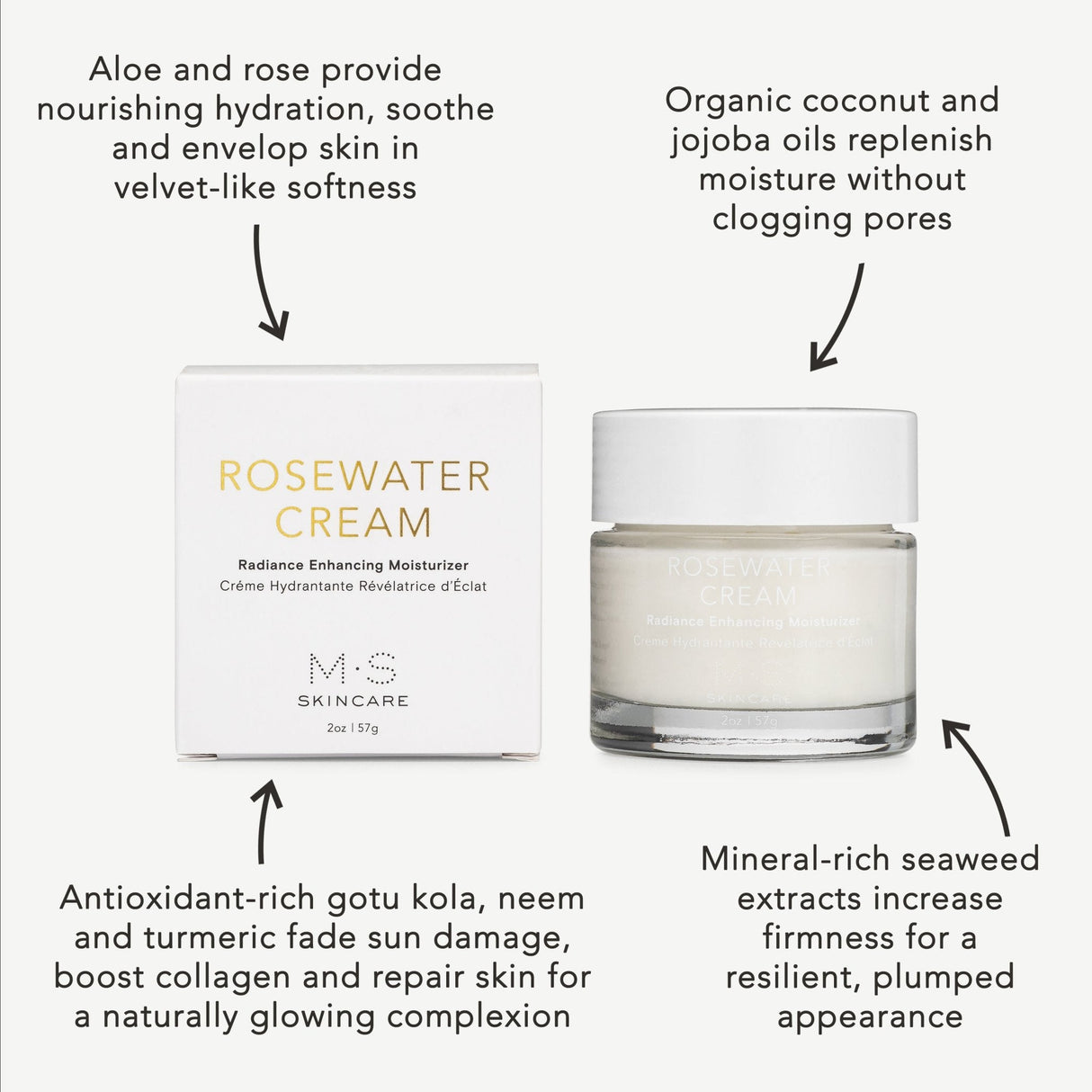ROSEWATER CREAM | Radiance Enhancing Moisturizer from M.S. Skincare