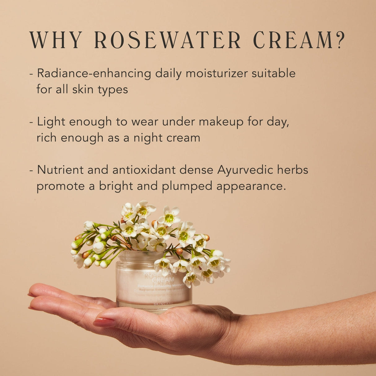 ROSEWATER CREAM | Radiance Enhancing Moisturizer from M.S. Skincare