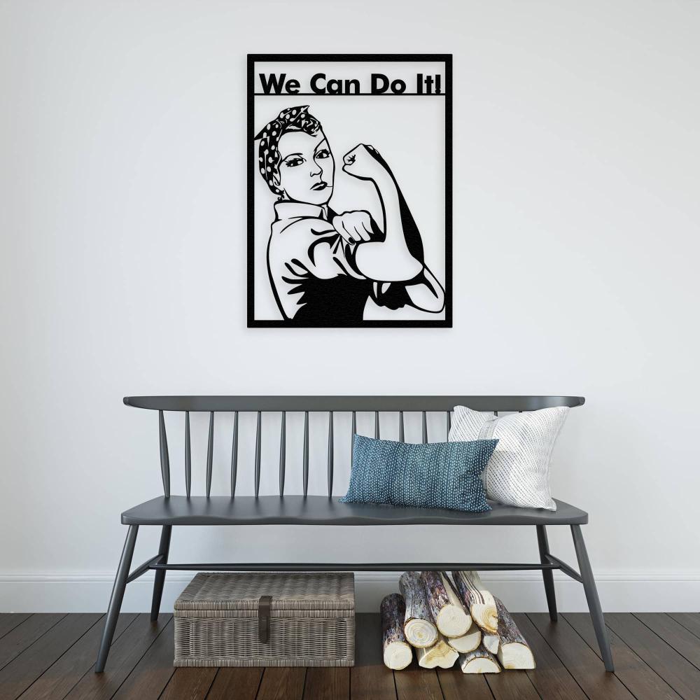 Rosie the Riveter Metal Wall Art from VITAHOME DESIGN LLC