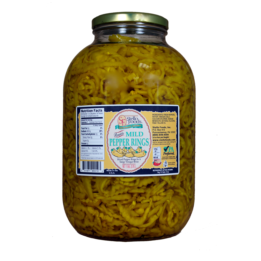 Stello Foods - Rosie's Mild Pepper Rings 128 oz from Stello Foods