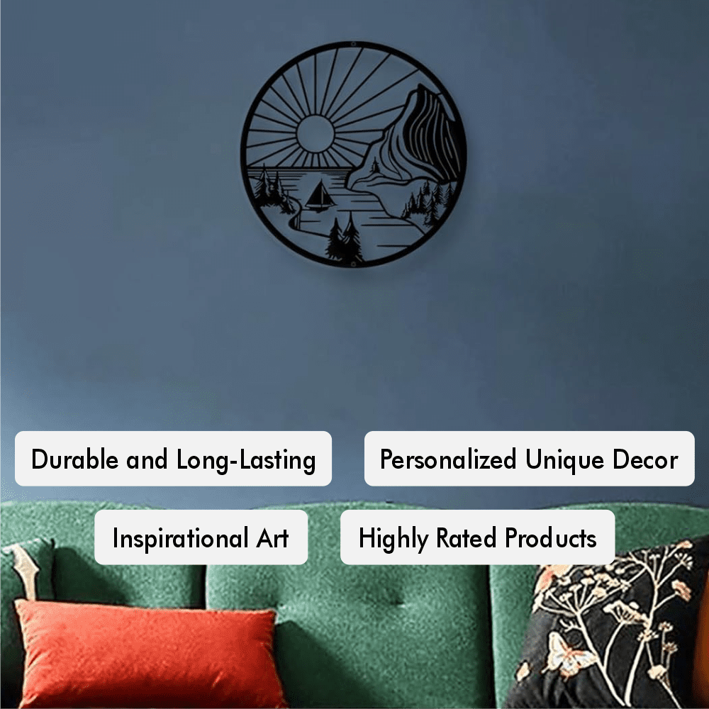 DUOOLN Mountain Scene Metal Wall Art from VITAHOME DESIGN LLC