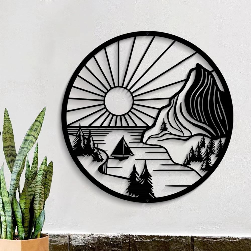 DUOOLN Mountain Scene Metal Wall Art from VITAHOME DESIGN LLC