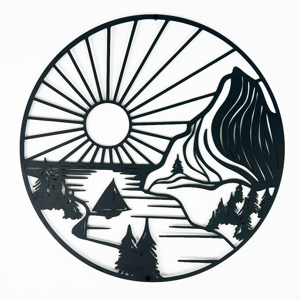 DUOOLN Mountain Scene Metal Wall Art from VITAHOME DESIGN LLC
