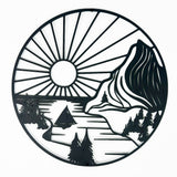 DUOOLN Mountain Scene Metal Wall Art from VITAHOME DESIGN LLC
