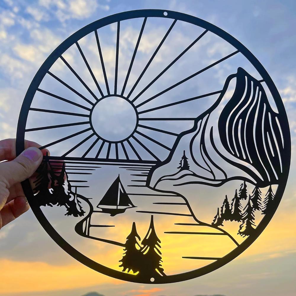 DUOOLN Mountain Scene Metal Wall Art from VITAHOME DESIGN LLC