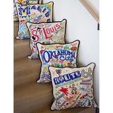 Route 66 Hand-Embroidered Pillow from Quirks!