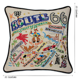 Route 66 Hand-Embroidered Pillow from Quirks!