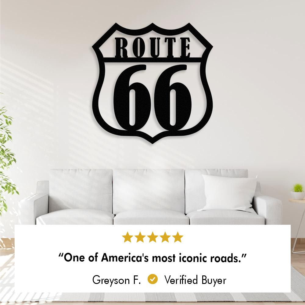 ROUTE 66 Metal Wall Art from VITAHOME DESIGN LLC