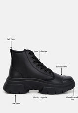 Roxane Chunky Lace Up Boots from London Rag International