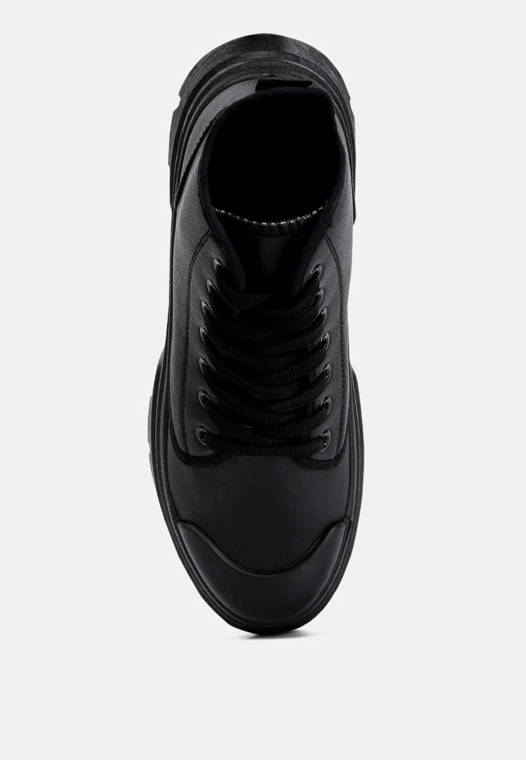 Roxane Chunky Lace Up Boots from London Rag International