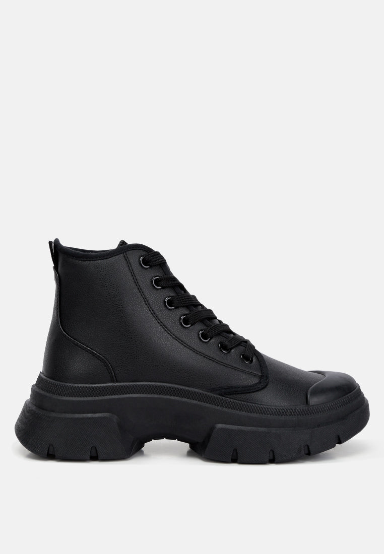 Roxane Chunky Lace Up Boots from London Rag International