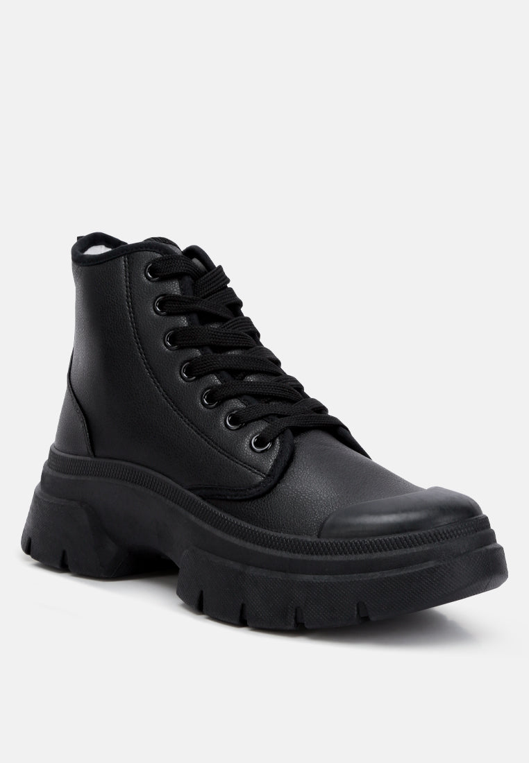 Roxane Chunky Lace Up Boots from London Rag International