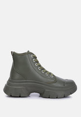 Roxane Chunky Lace Up Boots from London Rag International