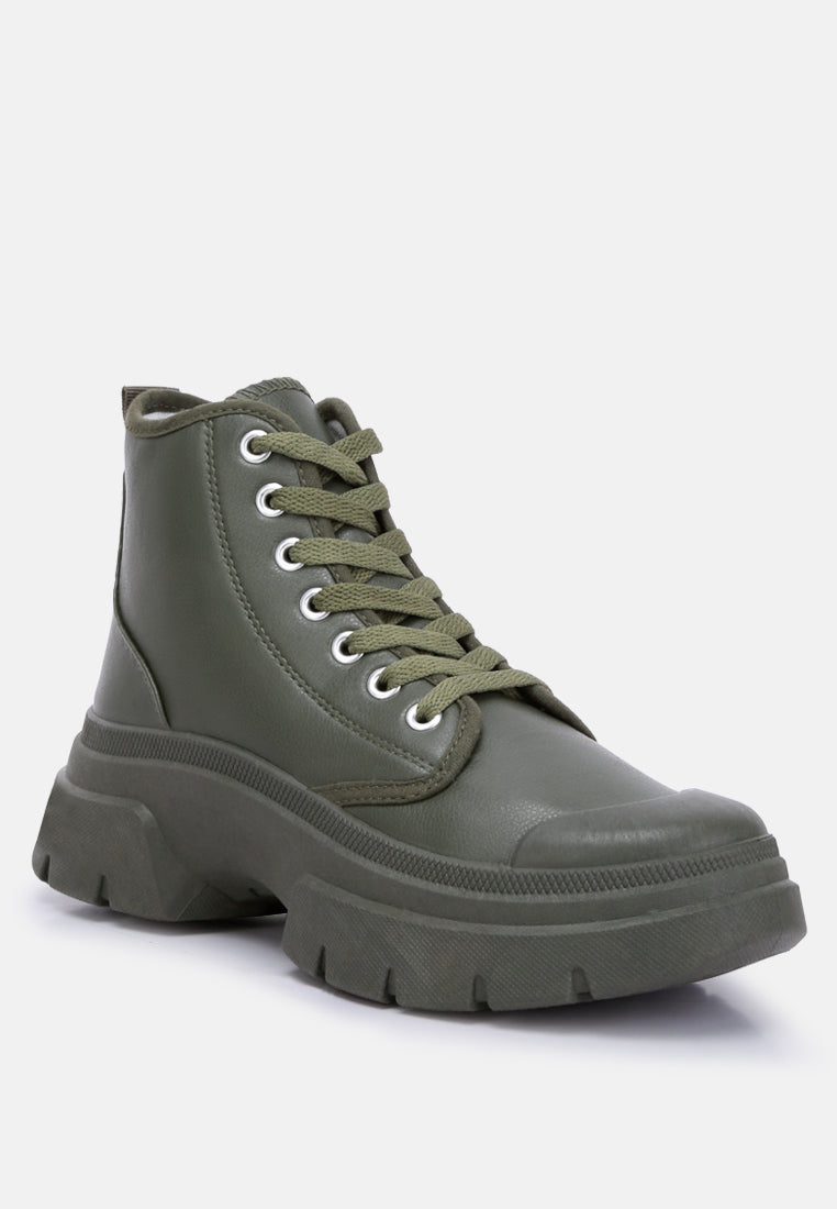 Roxane Chunky Lace Up Boots from London Rag International