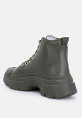 Roxane Chunky Lace Up Boots from London Rag International