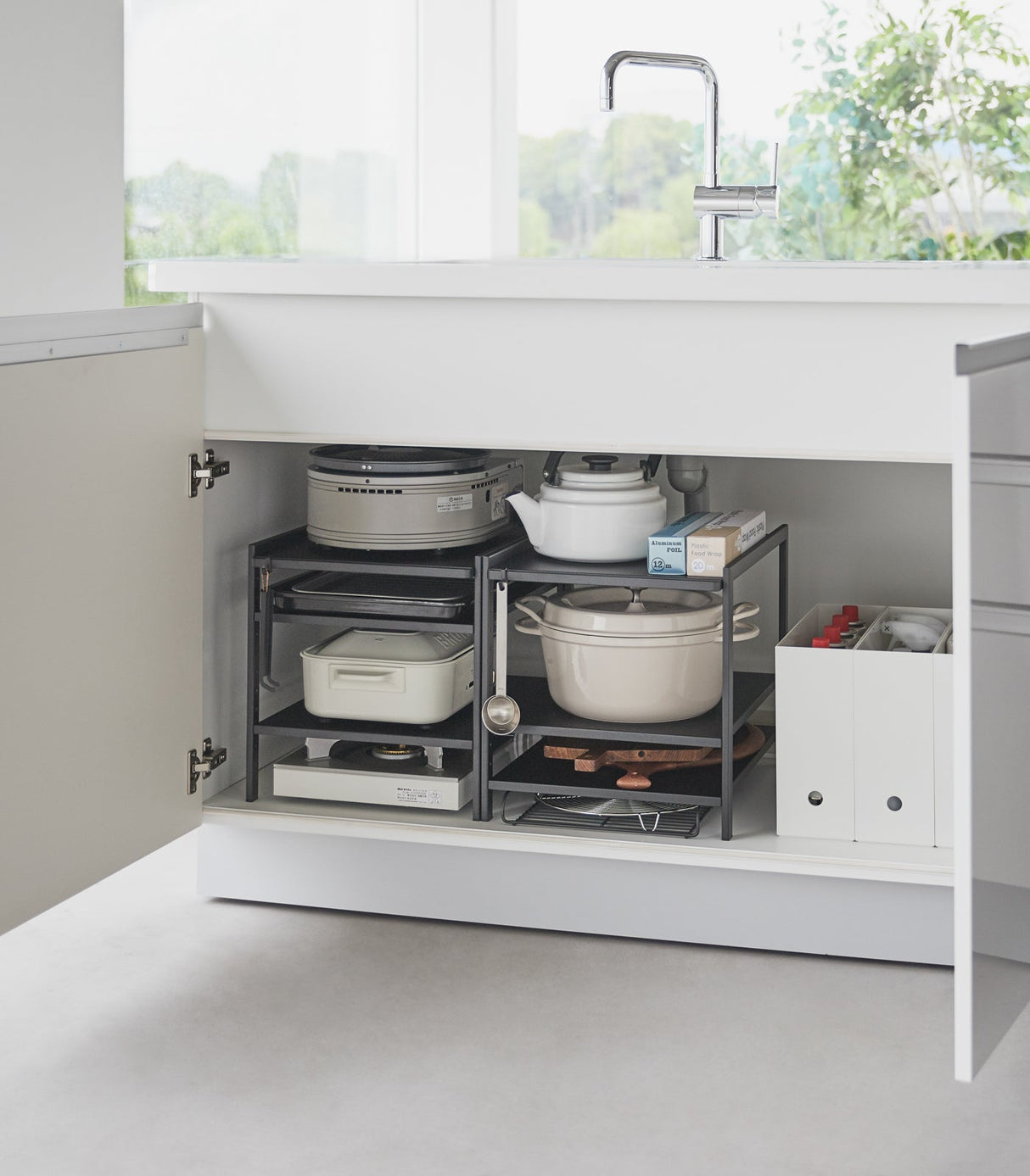 Three-Tier Cabinet Storage Rack (14" H)  - Steel from Yamazaki Home