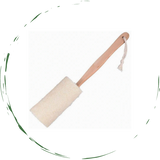 Natural Loofah Bath Brush w/Long Handle from BeNat