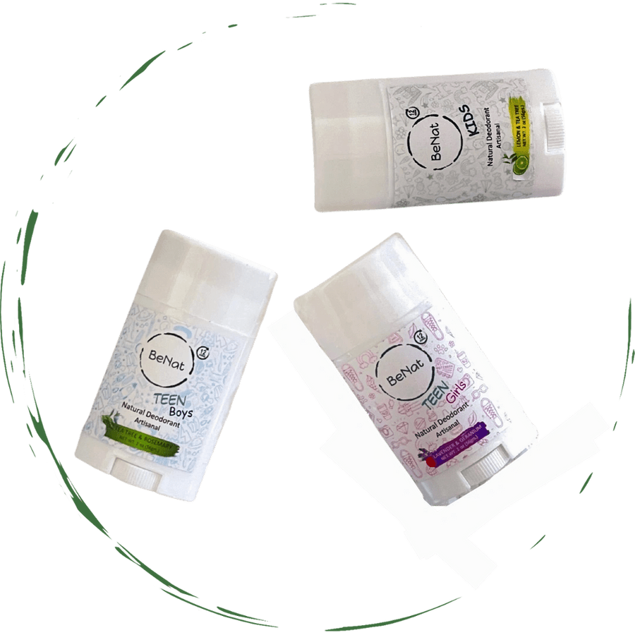 2-Pack all-Natural Deodorants for Kids & Teens from BeNat