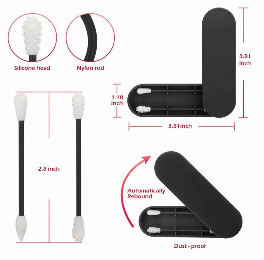 Reusable Silicone Cotton Swab -2 Pack from Choixe