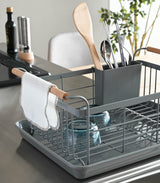 Dish Rack - Steel + Wood from Yamazaki Home