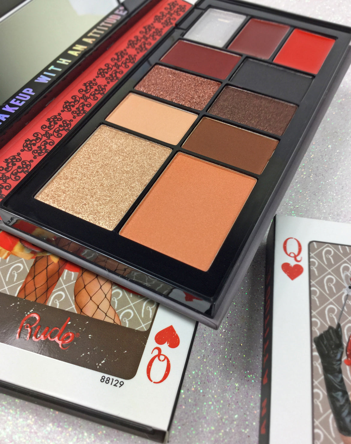 Face Card Palette - Queen of Hearts from Rude Cosmetics