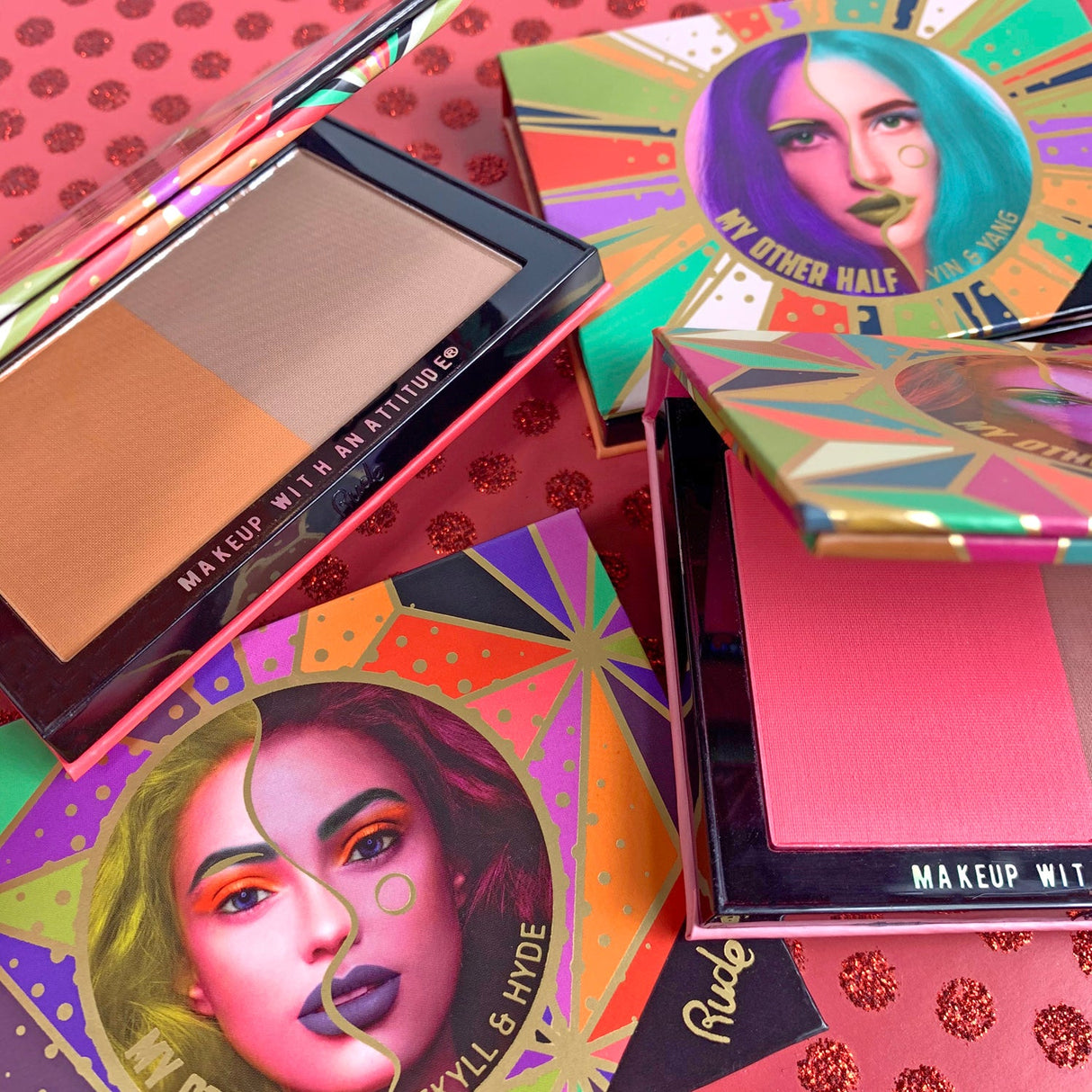 My Other Half Duo Shade Face Palette from Rude Cosmetics