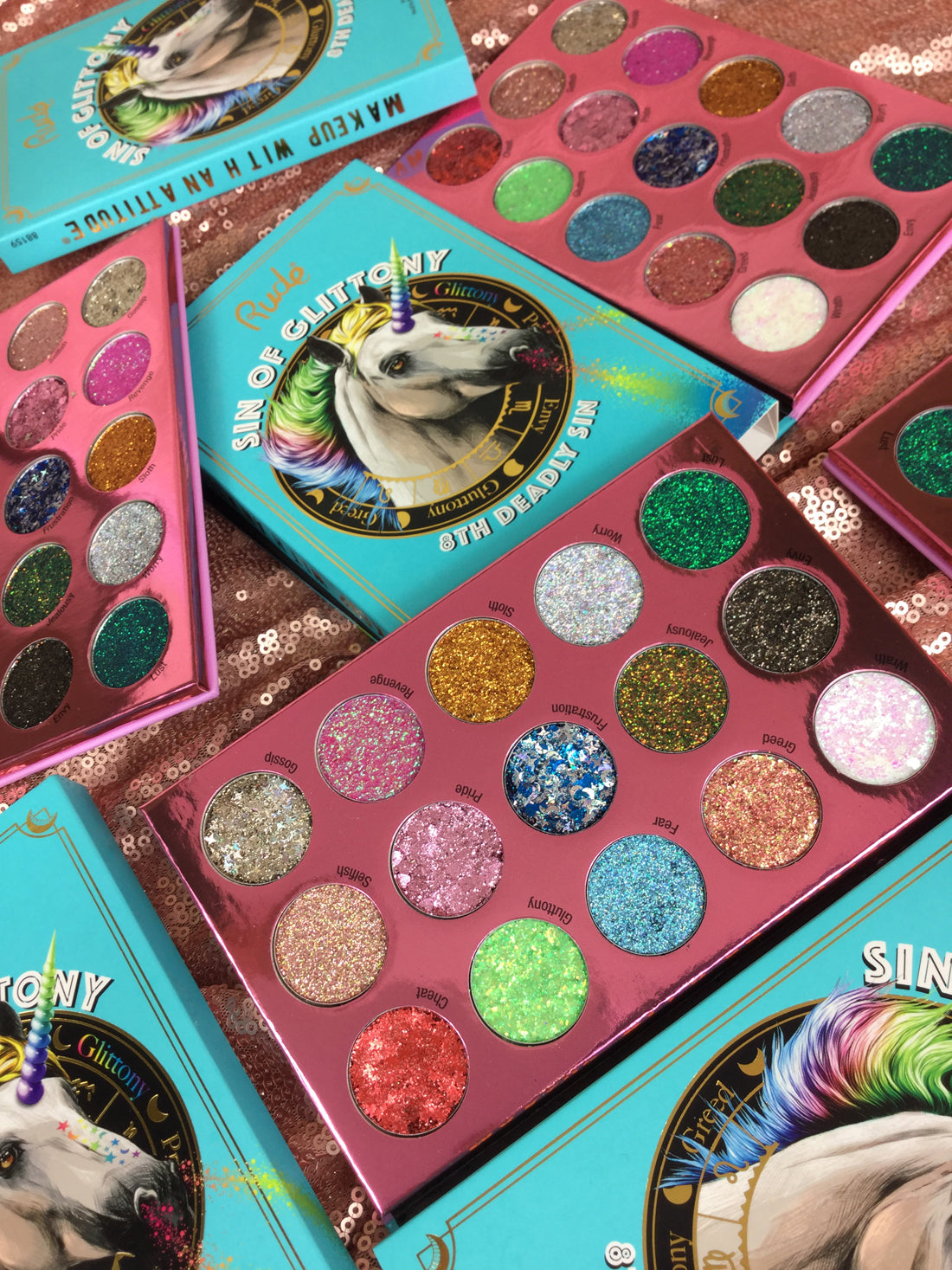 Sin of Glittony Glitter Palette from Rude Cosmetics