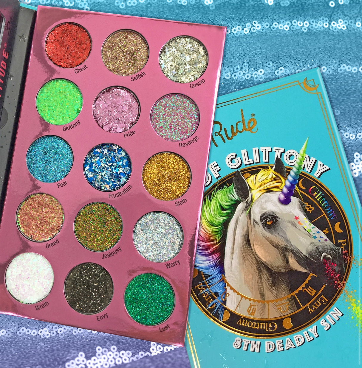 Sin of Glittony Glitter Palette from Rude Cosmetics