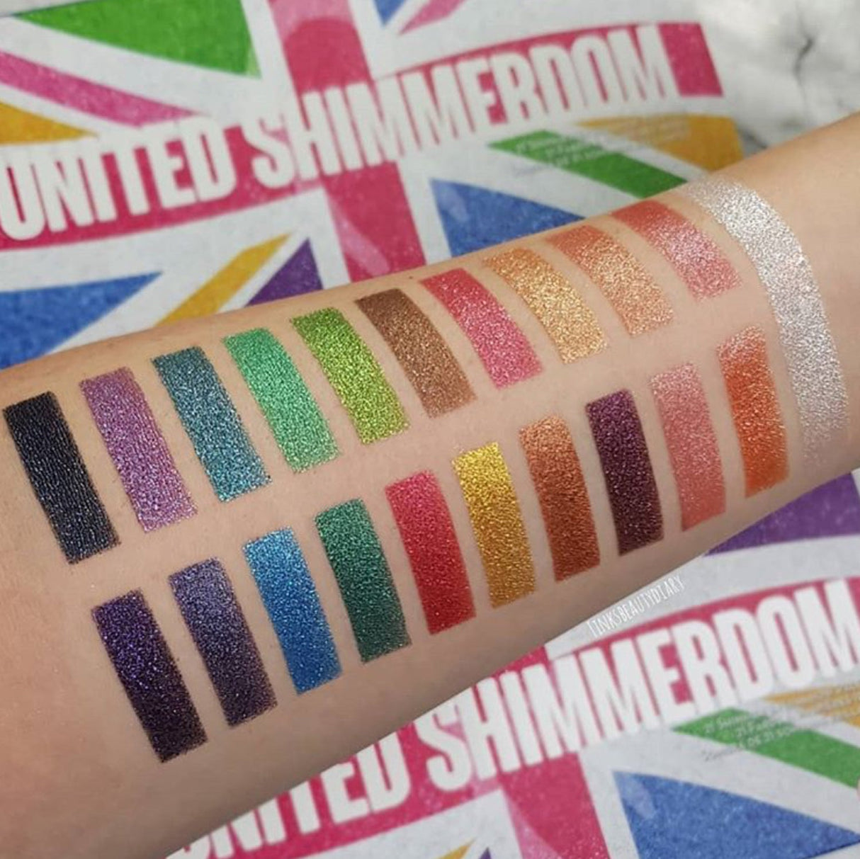 United Shimmerdom -  21 Shimmer Eyeshadow Palette from Rude Cosmetics