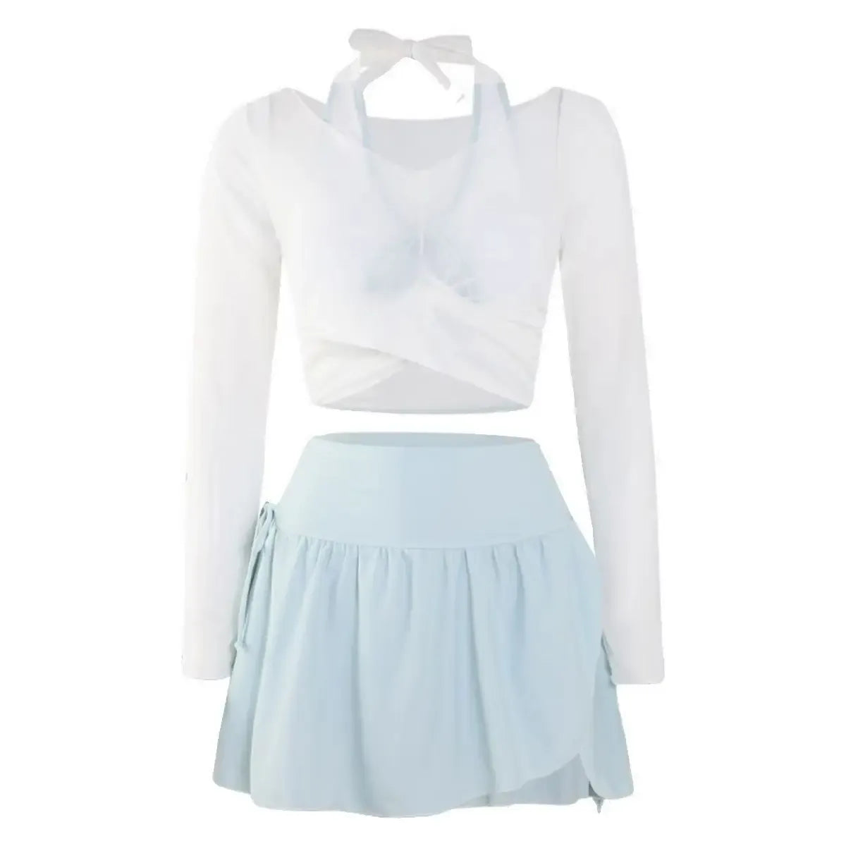 Ruffle Mini Skirt Bikini Set – Korean Sweet 3-Piece Swimsuit from Kawaii Stop