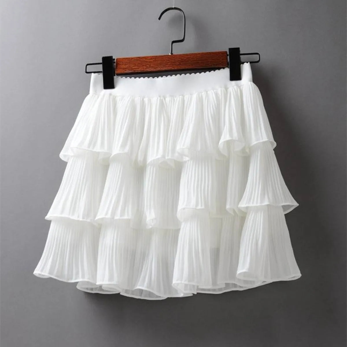 Boho Ruffle Mini Skirt With Elastic Waist from Kawaii Stop