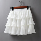 Boho Ruffle Mini Skirt With Elastic Waist from Kawaii Stop