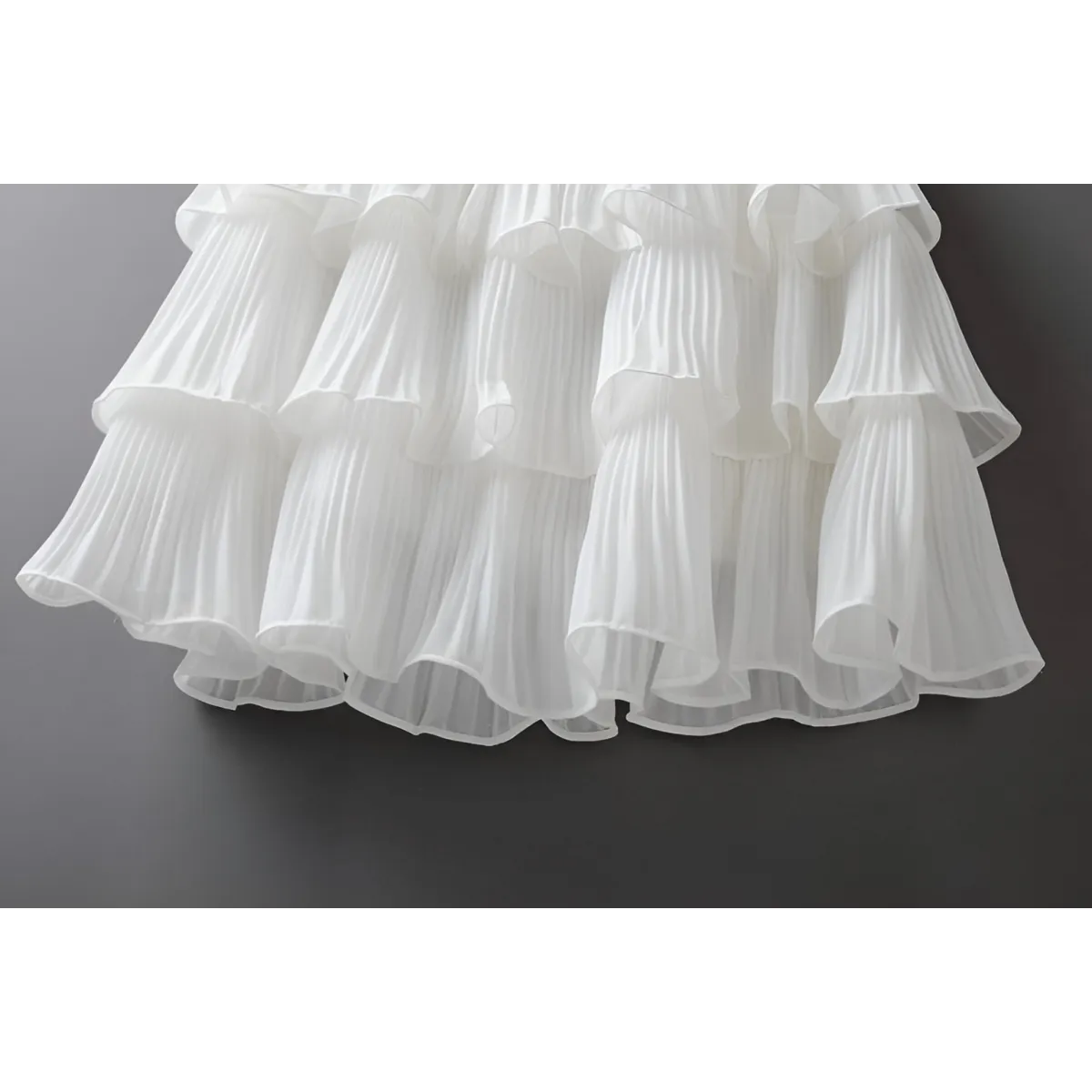 Boho Ruffle Mini Skirt With Elastic Waist from Kawaii Stop