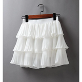 Boho Ruffle Mini Skirt With Elastic Waist from Kawaii Stop